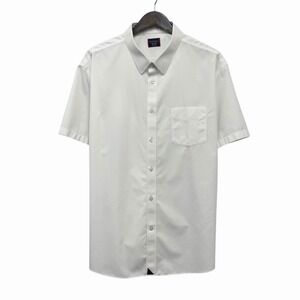UNTUCKit Men's Size XXXL White Wrinkle Free Cotton Button Front S/S Shirt euc